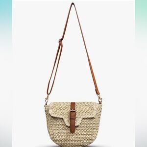 Stylish Tan and Cream Women's Crossbody Bag